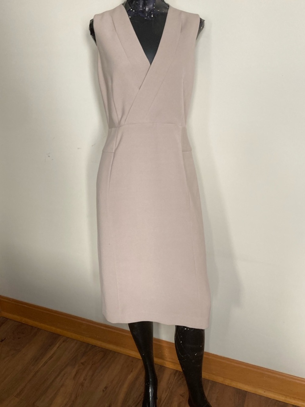Calvin Klein Blush Beige Midi Sheath Dress
